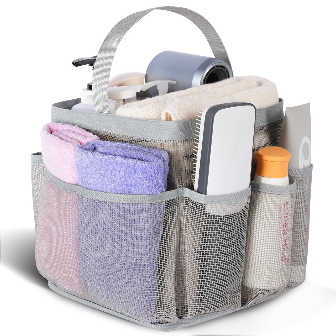 Mesh Shower Caddy Portable for College Dorm Room Essentials,Shower Caddy Dorm with 8-Pocket Large Capacity for Beach,Swimming,Gym,Travel essentials